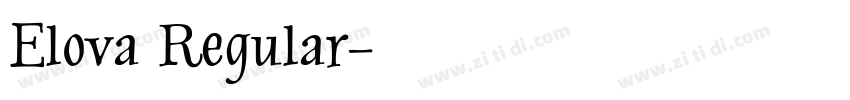 Elova Regular字体转换